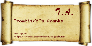 Trombitás Aranka névjegykártya