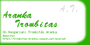 aranka trombitas business card